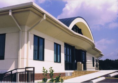 The building is white.